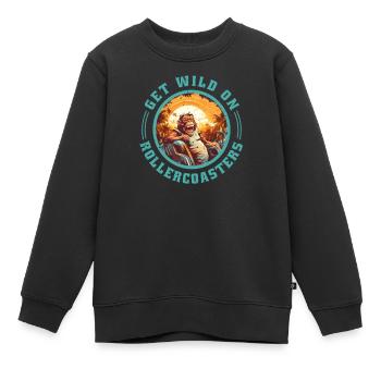 Freizeitparks Jahrmarkt Rummelplatz Kirmes - Kinder Premium Organic Sweatshirt - Schwarz - Vorne - AI Model Kid Female (0cm)