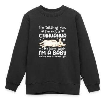 Chihuahua Hund Hundeschule Hundehalter Geschenk - Kinder Premium Organic Sweatshirt - Schwarz - Vorne - AI Model Kid Female (0cm)