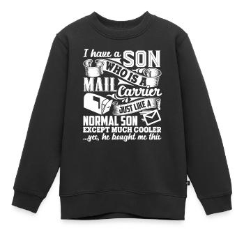 Mail Carrier My Son Is A Mail Carrier - Kids Premium Organic Sweatshirt - black - Front - AI Model Kid Female (0cm)