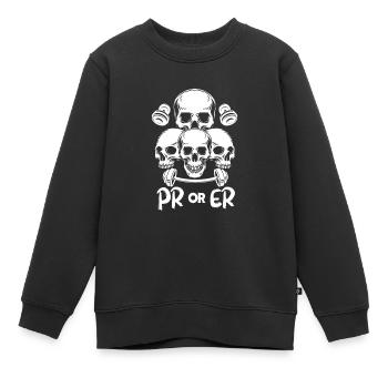 Bodybuilder Body Building Fitness Gym cadeau - Sweat Premium enfant bio - noir - Devant - AI Model Kid Female (0cm)
