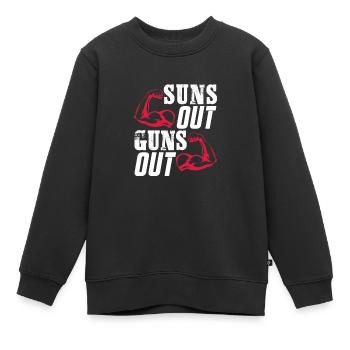 Bodybuilder Body Building Fitness Gym cadeau - Sweat Premium enfant bio - noir - Devant - AI Model Kid Female (0cm)