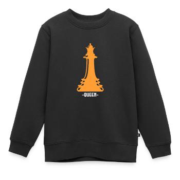 Schach Schachbrett Schachmatt Schachspieler - Kinder Premium Organic Sweatshirt - Schwarz - Vorne - AI Model Kid Female (0cm)