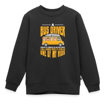 Chauffeur de bus Chauffeur de bus Bus Schuhlbus cadeau - Sweat Premium enfant bio - noir - Devant - AI Model Kid Female (0cm)