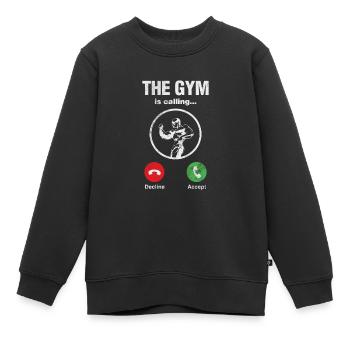 Bodybuilder - Kinder Premium Organic Sweatshirt - Schwarz - Vorne - AI Model Kid Female (0cm)
