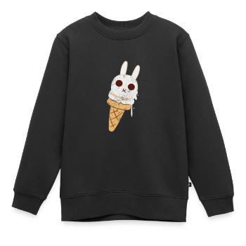 Eiscreme - Kinder Premium Organic Sweatshirt - Schwarz - Vorne - AI Model Kid Female (0cm)