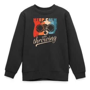 Joueurs de pétanque, jeux de pétanque, pétanque, pétanque, boules - Sweat Premium enfant bio - noir - Devant - AI Model Kid Female (0cm)