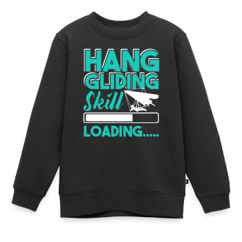 Hang Gliding Hang Gliding Skill Loading - Kids Premium Organic Sweatshirt - black - Front - AI Model Kid Female (0cm)