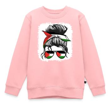 Palästina Palästinensische Flagge Mädchen Palästinenser - Kinder Premium Organic Sweatshirt - Rosa - Vorne - AI Model Kid Female (0cm)