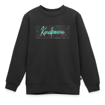 Tiefbauer Abschluss-Geschenk Kanalbauerin - Kinder Premium Organic Sweatshirt - Schwarz - Vorne - AI Model Kid Female (0cm)