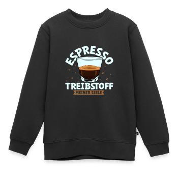 Mein Treibstoff ist Espresso - Kinder Premium Organic Sweatshirt - Schwarz - Vorne - AI Model Kid Female (0cm)