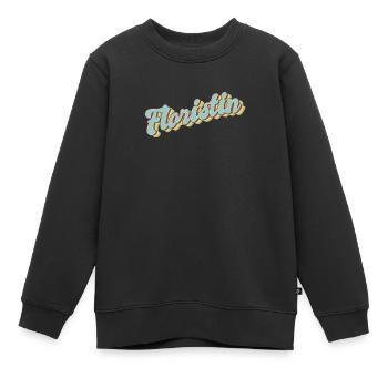 Floristik Abschluss-Geschenk Floristin - Kinder Premium Organic Sweatshirt - Schwarz - Vorne - AI Model Kid Female (0cm)