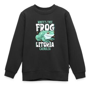 Rainette à doigt corail - Sweat Premium enfant bio - noir - Devant - AI Model Kid Female (0cm)