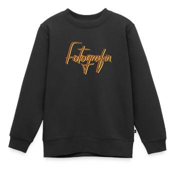 Appareil photo l’obtention du diplôme cadeau photographe - Sweat Premium enfant bio - noir - Devant - AI Model Kid Female (0cm)
