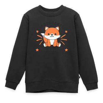 Kindergarten Ich Komme! Fuchs - Kinder Premium Organic Sweatshirt - Schwarz - Vorne - AI Model Kid Female (0cm)