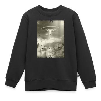 Hamster d’invasion d’ovni extraterrestre - Sweat Premium enfant bio - noir - Devant - AI Model Kid Female (0cm)