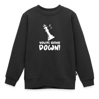 Schach Schachbrett Schachmatt Schachspieler - Kinder Premium Organic Sweatshirt - Schwarz - Vorne - AI Model Kid Female (0cm)