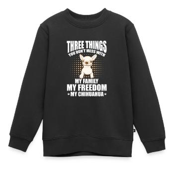 Chihuahua Hund Hundeschule Hundehalter Geschenk - Kinder Premium Organic Sweatshirt - Schwarz - Vorne - AI Model Kid Female (0cm)