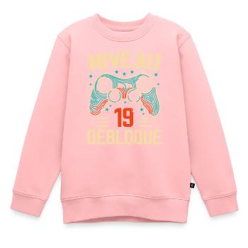 2005 Geschenke zum 19-jährigen Jubiläum, 19-jähriges Abenteuer - Kinder Premium Organic Sweatshirt - Rosa - Vorne - AI Model Kid Female (0cm)