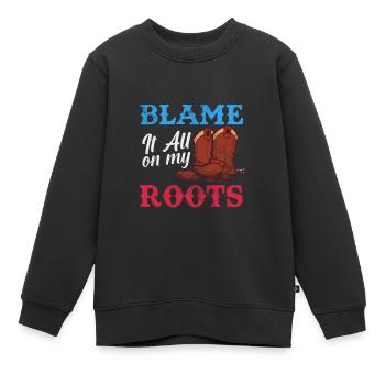 Pays - Sweat Premium enfant bio - noir - Devant - AI Model Kid Female (0cm)