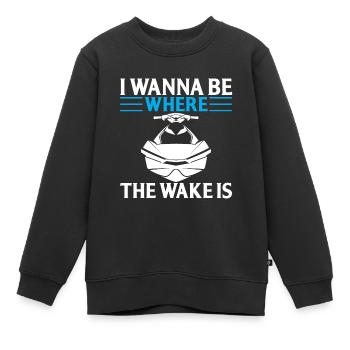 Ich Möchte Dort Sein Wo Das Erwachen Ist - Kinder Premium Organic Sweatshirt - Schwarz - Vorne - AI Model Kid Female (0cm)