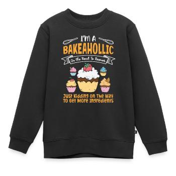 Bäcker - Kinder Premium Organic Sweatshirt - Schwarz - Vorne - AI Model Kid Female (0cm)