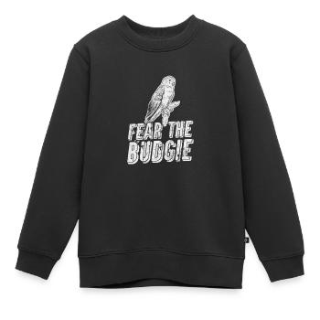 Wellensittich - Kinder Premium Organic Sweatshirt - Schwarz - Vorne - AI Model Kid Female (0cm)