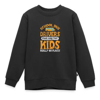 Busfahrer - Kinder Premium Organic Sweatshirt - Schwarz - Vorne - AI Model Kid Female (0cm)