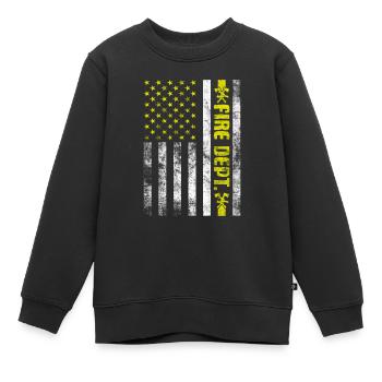Feuerwehr Feuerwehr Feuerwehr Feuerwehr Brandbekämpfung - Kinder Premium Organic Sweatshirt - Schwarz - Vorne - AI Model Kid Female (0cm)