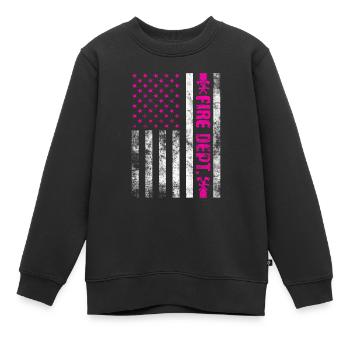 Feuerwehr Feuerwehr Feuerwehr Feuerwehr Brandbekämpfung - Kinder Premium Organic Sweatshirt - Schwarz - Vorne - AI Model Kid Female (0cm)
