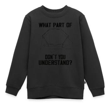 Ballon Dodgeball Hexagon Pit Sports Gaga - Sweat Premium enfant bio - noir - Devant - AI Model Kid Female (0cm)
