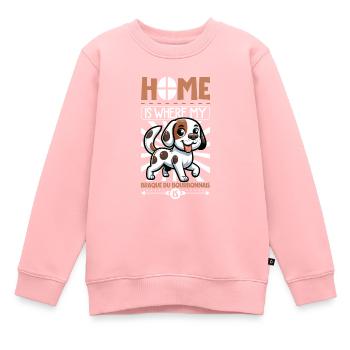 Home - Braque du Bourbonnais - Kids Premium Organic Sweatshirt - rose - Front - AI Model Kid Female (0cm)