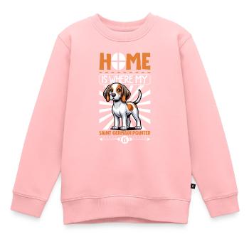 Home - Braque Saint-Germain - Kids Premium Organic Sweatshirt - rose - Front - AI Model Kid Female (0cm)