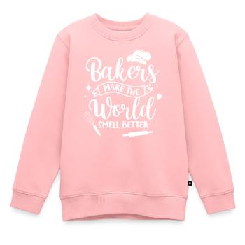 Bäcker Bäckerein Backwaren Backen Geschenk - Kinder Premium Organic Sweatshirt - Rosa - Vorne - AI Model Kid Female (0cm)