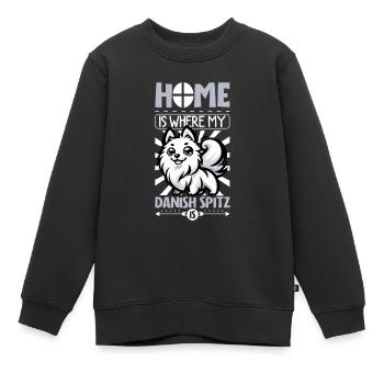 Accueil - Danish Spitz - Sweat Premium enfant bio - noir - Devant - AI Model Kid Female (0cm)
