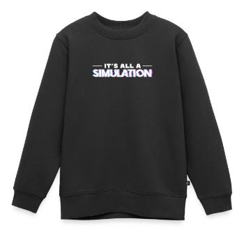 Conspiration théorie du complot cadeau - Sweat Premium enfant bio - noir - Devant - AI Model Kid Female (0cm)