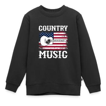 Country Music Countrymusic Geschenk - Kinder Premium Organic Sweatshirt - Schwarz - Vorne - AI Model Kid Female (0cm)