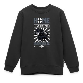Page d’accueil - Markiesje - Sweat Premium enfant bio - noir - Devant - AI Model Kid Female (0cm)