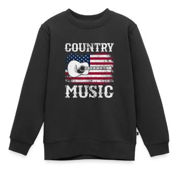 Pays - Sweat Premium enfant bio - noir - Devant - AI Model Kid Female (0cm)