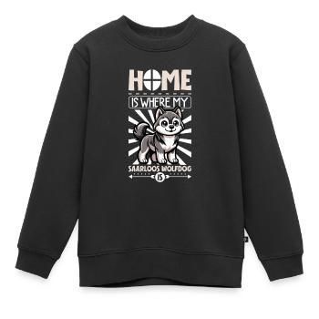 Page d’accueil - Saarlooswolfhund - Sweat Premium enfant bio - noir - Devant - AI Model Kid Female (0cm)