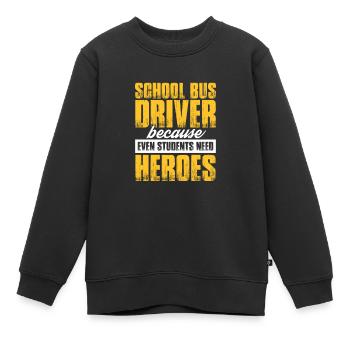 Chauffeur de bus Chauffeur de bus Bus Schuhlbus cadeau - Sweat Premium enfant bio - noir - Devant - AI Model Kid Female (0cm)