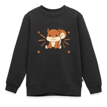 Crèche j’arrive ! - Sweat Premium enfant bio - noir - Devant - AI Model Kid Female (0cm)