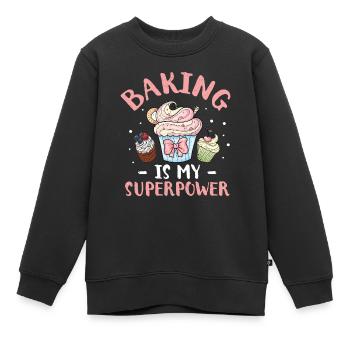 Cupcake - Sweat Premium enfant bio - noir - Devant - AI Model Kid Female (0cm)