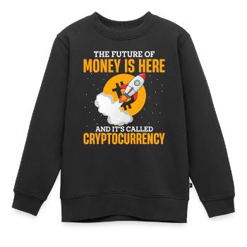 L’avenir de l’argent est ici, et il s’appelle Crypt - Sweat Premium enfant bio - noir - Devant - AI Model Kid Female (0cm)