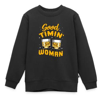 Country Music Countrymusic Geschenk - Kinder Premium Organic Sweatshirt - Schwarz - Vorne - AI Model Kid Female (0cm)