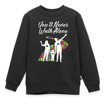 Autismus Awareness Day Autist Geschenk - Kinder Premium Organic Sweatshirt - Schwarz - Vorne - AI Model Kid Female (0cm)