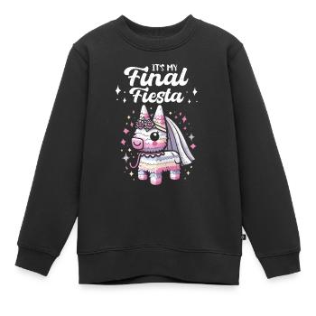 Junggesellin - Kinder Premium Organic Sweatshirt - Schwarz - Vorne - AI Model Kid Female (0cm)