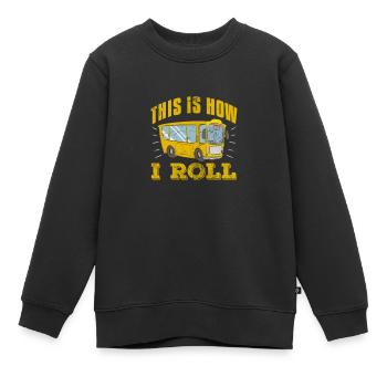 Busfahrer - Kinder Premium Organic Sweatshirt - Schwarz - Vorne - AI Model Kid Female (0cm)