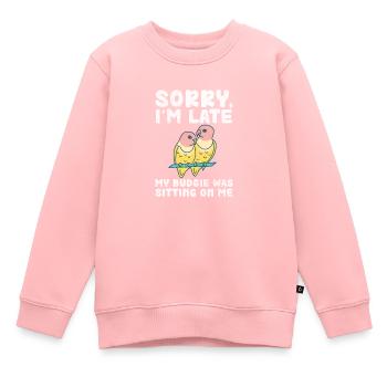 Perruche ondulée - Sweat Premium enfant bio - rose - Devant - AI Model Kid Female (0cm)