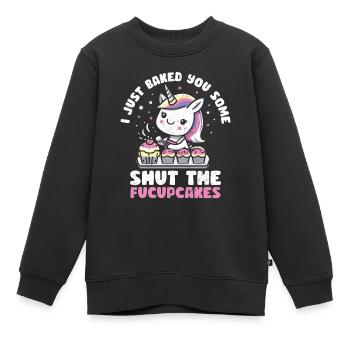 Cupcake - Sweat Premium enfant bio - noir - Devant - AI Model Kid Female (0cm)