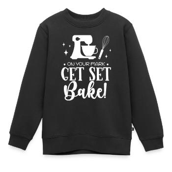 Bäcker Bäckerein Backwaren Backen Geschenk - Kinder Premium Organic Sweatshirt - Schwarz - Vorne - AI Model Kid Female (0cm)